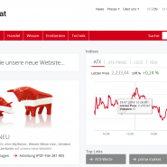 Die neue Website der Wiener Börse